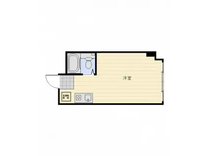 メゾン香川(ワンルーム/2階)の間取り写真