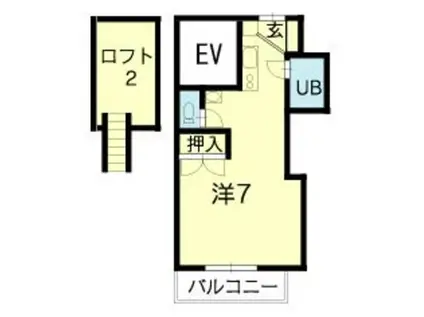 メゾンド・レクサスウエノビル(1K/4階)の間取り写真