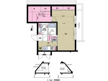 トーシンフェニックス中野新橋パインアイル(1K/5階)の間取り写真
