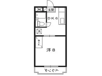 ステラハウス(1DK/3階)の間取り写真