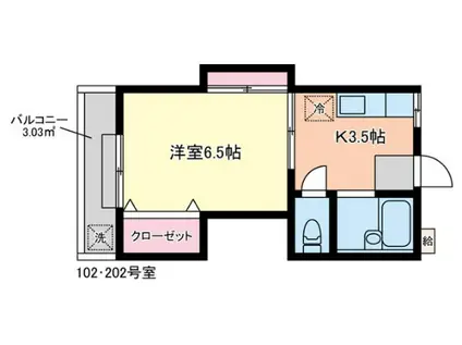 セドロ クアトロ(1K/1階)の間取り写真