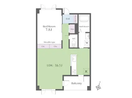 コート・アトリオ・上用賀(1LDK/3階)の間取り写真