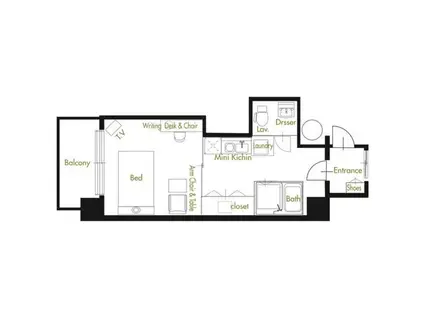 アトリアム吹上(1K/7階)の間取り写真