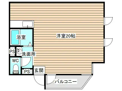 リーブル春日出(ワンルーム/4階)の間取り写真