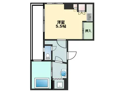 小林ビル(ワンルーム/3階)の間取り写真