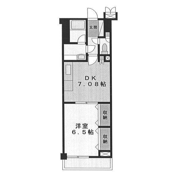 グランドール千種台(1DK/8階)の間取り写真