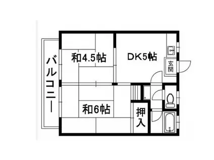 杉村アパート(2DK/1階)の間取り写真