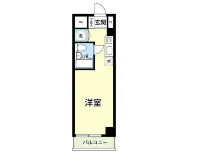 セザール第3鶴見(ワンルーム/4階)の間取り写真