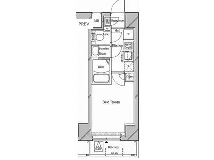 ラフィスタ横浜阪東橋II 303(1K/3階)の間取り写真