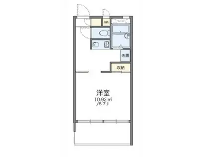 レオパレスグランドゥールI(1K/2階)の間取り写真