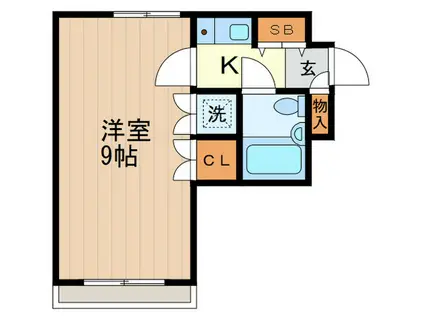 アザレアハイツ(1K/2階)の間取り写真
