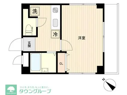 ザ・レジデンス行徳III(1K/5階)の間取り写真