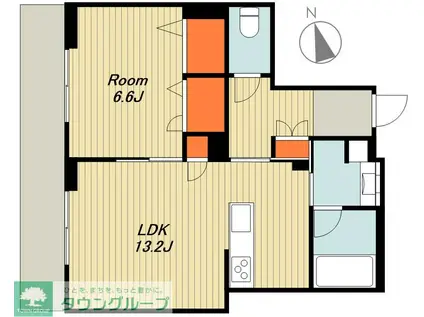 ラピス ラズリ(1LDK/2階)の間取り写真