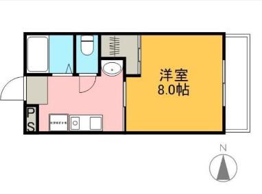 アークヴィラ(1K/3階)の間取り写真