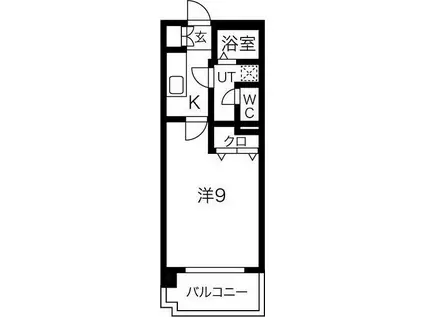 リビングステージ広瀬川(1K/3階)の間取り写真