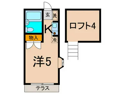 コア溝ノ口(1K/2階)の間取り写真
