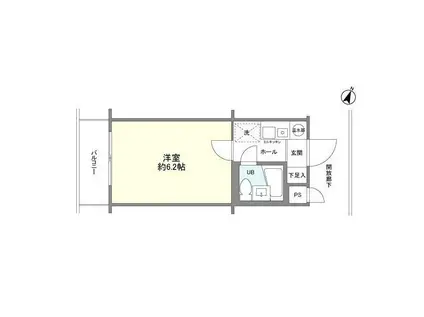 ダイアパレス阿佐谷(1K/2階)の間取り写真