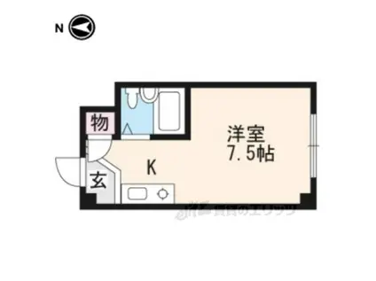 嘉門ハイツ(1K/2階)の間取り写真