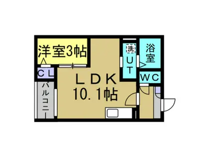 JACK SHINKAII(1LDK/1階)の間取り写真