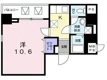 プラシードエム両国(1K/7階)の間取り写真