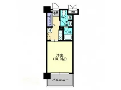 AXS伊島(1K/4階)の間取り写真