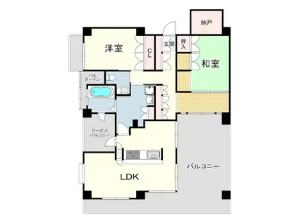 FORYOU湊川公園(2LDK/7階)の間取り写真