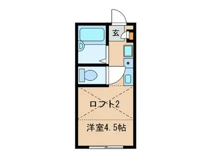 パンシオン堀ノ内(ワンルーム/2階)の間取り写真