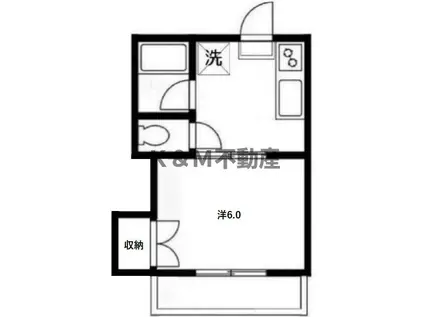ALBA柏(1K/2階)の間取り写真