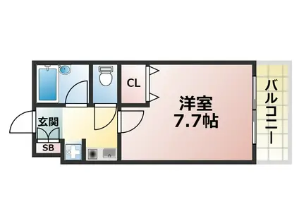 シェレナ六甲(1K/1階)の間取り写真