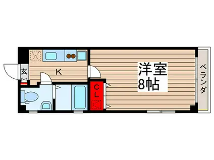 ビューパレス松戸東(1K/1階)の間取り写真