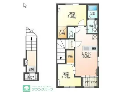 サンコリーナ向台(2LDK/2階)の間取り写真