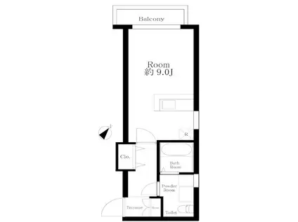 プリンセスライン江古田(ワンルーム/5階)の間取り写真