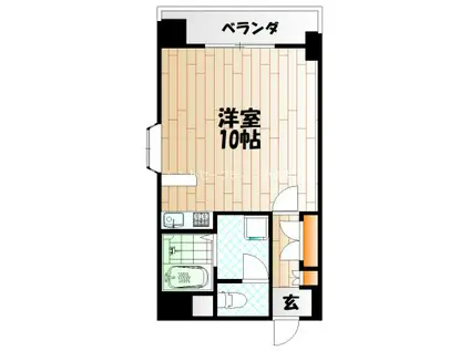 ブランシュ砂津(ワンルーム/6階)の間取り写真