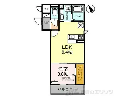 セジュールエピ(1LDK/2階)の間取り写真