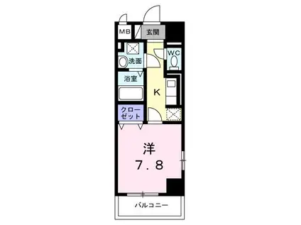 サンライズ 江平中町(1K/5階)の間取り写真