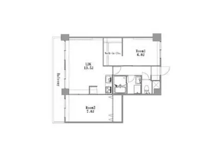 アーバンハイツ(2LDK/3階)の間取り写真