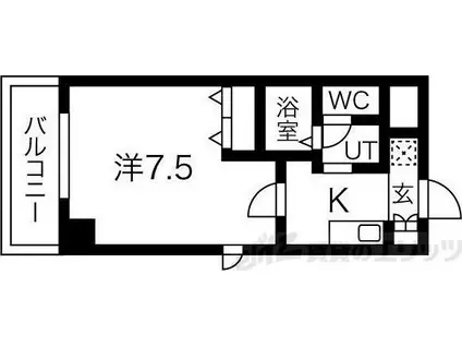 ルミエール新大阪(1K/2階)の間取り写真
