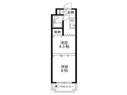コープオリンピアIII(2K/2階)の間取り写真