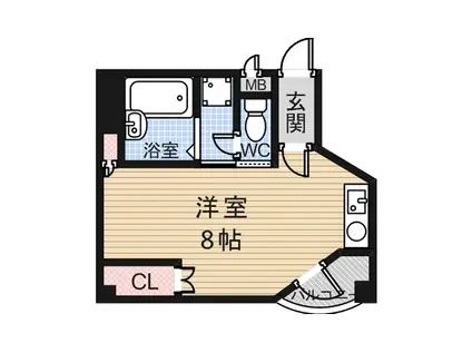 アビタ小橋(ワンルーム/5階)の間取り写真