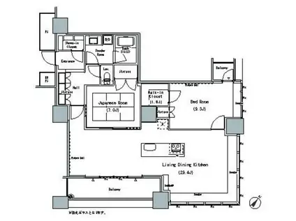 THE TOKYO TOWERS MID TOWER ザ・東京タワーズ(2LDK/23階)の間取り写真