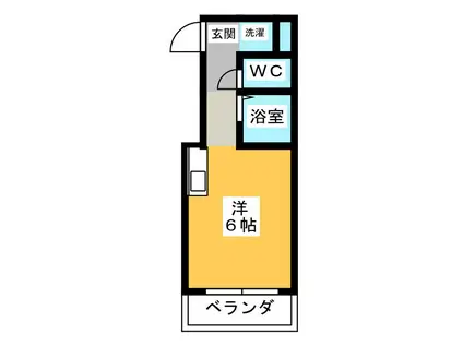 オラシオン人宿II(ワンルーム/5階)の間取り写真