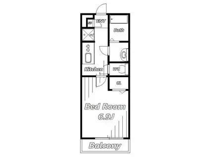 リブリ・フェリシダ(1K/2階)の間取り写真