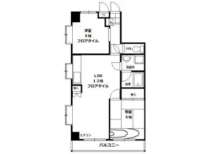 櫻井興産グランデマンション(2LDK/3階)の間取り写真