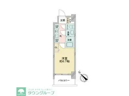 アステリ鶴舞エーナ(1K/3階)の間取り写真