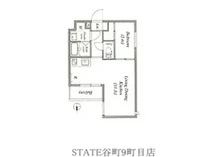 ROYAL MADISON 城東(1LDK/4階)の間取り写真