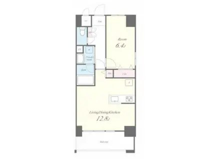 ウェルデンス八王子(1LDK/4階)の間取り写真