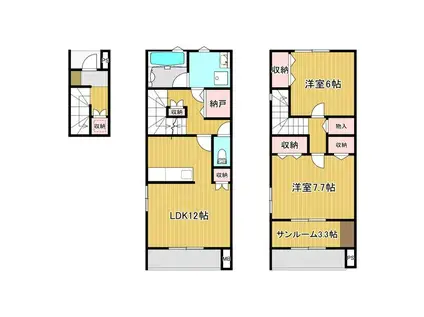 APTサン・シルフI(2LDK/2階)の間取り写真