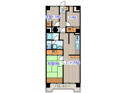 チサンマンション雨宮(2SLDK/10階)の間取り写真