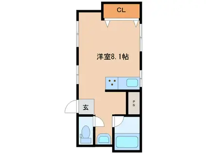 パオ高天(ワンルーム/4階)の間取り写真