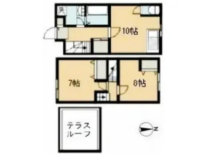 文京千石テラスハウス(3LDK/1階)の間取り写真